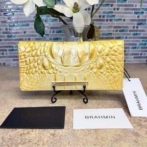NWT Brahmin Ady Lemon Drop yellow wallet